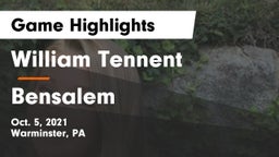 William Tennent  vs Bensalem  Game Highlights - Oct. 5, 2021
