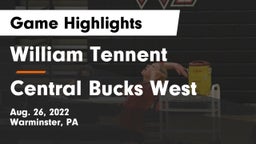 William Tennent  vs Central Bucks West  Game Highlights - Aug. 26, 2022