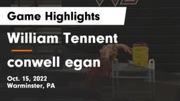William Tennent  vs conwell egan  Game Highlights - Oct. 15, 2022