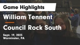 William Tennent  vs Council Rock South  Game Highlights - Sept. 19, 2023