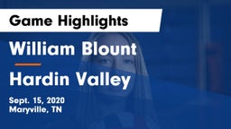 William Blount  vs Hardin Valley Game Highlights - Sept. 15, 2020