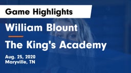 William Blount  vs The King's Academy Game Highlights - Aug. 25, 2020
