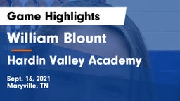 William Blount  vs Hardin Valley Academy Game Highlights - Sept. 16, 2021