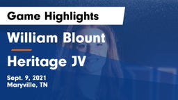 William Blount  vs Heritage  JV Game Highlights - Sept. 9, 2021
