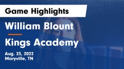 William Blount  vs Kings Academy  Game Highlights - Aug. 23, 2022