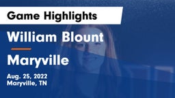 William Blount  vs Maryville  Game Highlights - Aug. 25, 2022