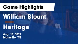 William Blount  vs Heritage Game Highlights - Aug. 10, 2023