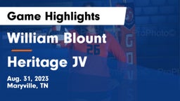 William Blount  vs Heritage JV Game Highlights - Aug. 31, 2023