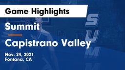 Summit  vs Capistrano Valley  Game Highlights - Nov. 24, 2021