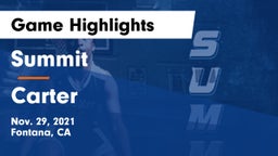Summit  vs Carter Game Highlights - Nov. 29, 2021