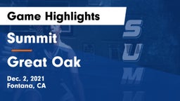 Summit  vs Great Oak  Game Highlights - Dec. 2, 2021