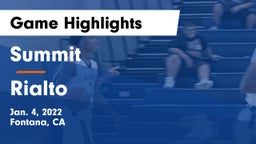 Summit  vs Rialto Game Highlights - Jan. 4, 2022