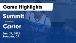 Summit  vs Carter  Game Highlights - Jan. 27, 2022