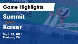 Summit  vs Kaiser  Game Highlights - Sept. 28, 2021