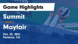 Summit  vs Mayfair  Game Highlights - Oct. 23, 2021