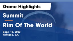Summit  vs Rim Of The World Game Highlights - Sept. 16, 2022