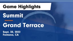 Summit  vs Grand Terrace Game Highlights - Sept. 30, 2022