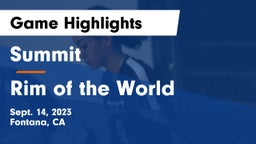 Summit  vs Rim of the World  Game Highlights - Sept. 14, 2023