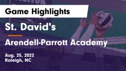 St. David's  vs Arendell-Parrott Academy  Game Highlights - Aug. 25, 2022