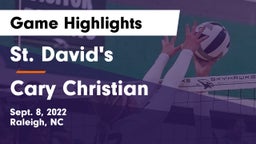 St. David's  vs Cary Christian  Game Highlights - Sept. 8, 2022