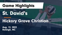 St. David's  vs Hickory Grove Christian  Game Highlights - Aug. 12, 2022