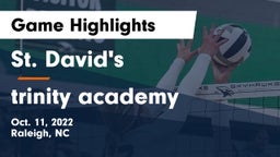 St. David's  vs trinity academy  Game Highlights - Oct. 11, 2022