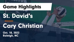 St. David's  vs Cary Christian  Game Highlights - Oct. 18, 2022