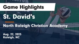 St. David's  vs North Raleigh Christian Academy  Game Highlights - Aug. 22, 2023