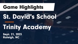 St. David's School vs Trinity Academy Game Highlights - Sept. 21, 2023