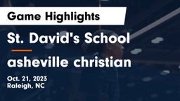 St. David's School vs asheville christian Game Highlights - Oct. 21, 2023
