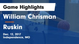 William Chrisman  vs Ruskin  Game Highlights - Dec. 12, 2017