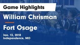 William Chrisman  vs Fort Osage  Game Highlights - Jan. 13, 2018