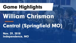 William Chrisman  vs Central  (Springfield MO) Game Highlights - Nov. 29, 2018