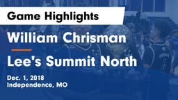 William Chrisman  vs Lee's Summit North  Game Highlights - Dec. 1, 2018