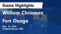 William Chrisman  vs Fort Osage  Game Highlights - Dec. 18, 2018