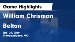 William Chrisman  vs Belton  Game Highlights - Jan. 29, 2019