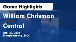 William Chrisman  vs Central  Game Highlights - Jan. 20, 2020