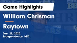 William Chrisman  vs Raytown  Game Highlights - Jan. 28, 2020