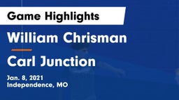 William Chrisman  vs Carl Junction  Game Highlights - Jan. 8, 2021