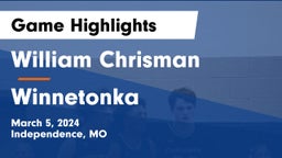 William Chrisman  vs Winnetonka  Game Highlights - March 5, 2024