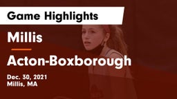 Millis  vs Acton-Boxborough  Game Highlights - Dec. 30, 2021