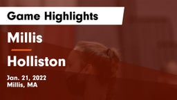 Millis  vs Holliston  Game Highlights - Jan. 21, 2022