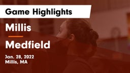Millis  vs Medfield  Game Highlights - Jan. 28, 2022