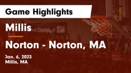 Millis  vs Norton - Norton, MA Game Highlights - Jan. 6, 2023