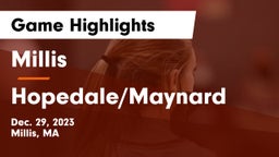 Millis  vs Hopedale/Maynard Game Highlights - Dec. 29, 2023