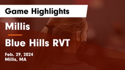 Millis  vs Blue Hills RVT  Game Highlights - Feb. 29, 2024