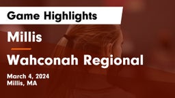 Millis  vs Wahconah Regional  Game Highlights - March 4, 2024