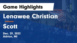Lenawee Christian  vs Scott  Game Highlights - Dec. 29, 2022