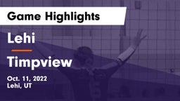 Lehi  vs Timpview  Game Highlights - Oct. 11, 2022