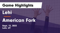 Lehi  vs American Fork  Game Highlights - Sept. 12, 2023